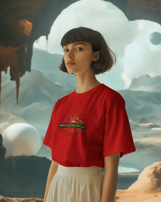 Earth & Thread | Wonderful 100% Cotton Regular Fit T-Shirt - Premium 180 GSM Positive Energy Graphic Tee