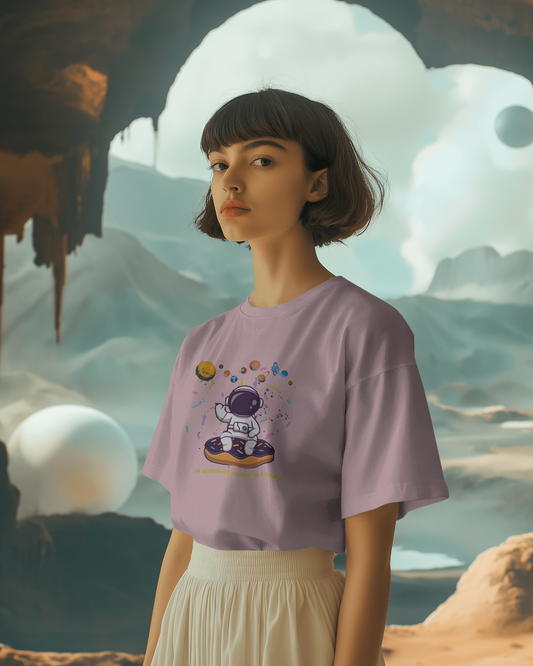 Explore the Unknown in Oversized Comfort – Astronaut Tee