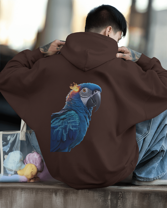 Oversized Hoodie – Blue Parrot Freedom Edition