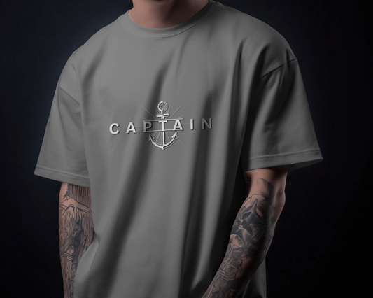Earth & Thread | Captain 100% Cotton Regular Fit T-Shirt - Premium 180 GSM Nautical Leadership Graphic Tee