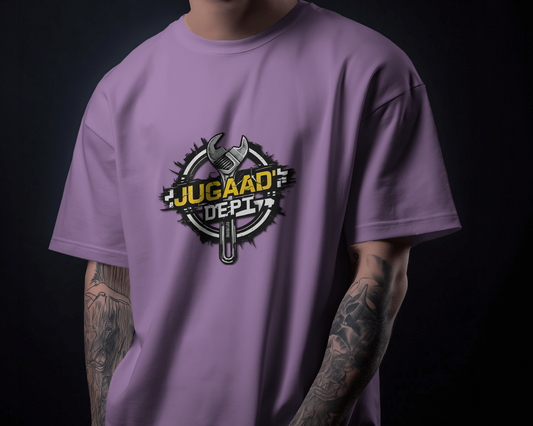 Earth & Thread | JUGAAD DEPT 100% Cotton Regular Fit T-Shirt - Premium 180 GSM Innovative Mechanic Graphic