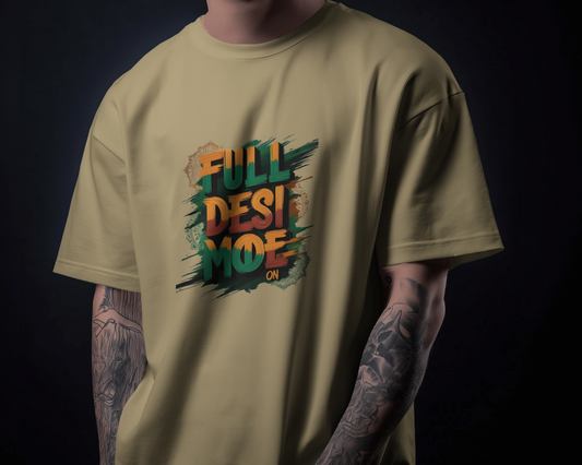 Earth & Thread | FULL DESI MODE 100% Cotton Regular Fit T-Shirt - Premium Vibrant Cultural Tee