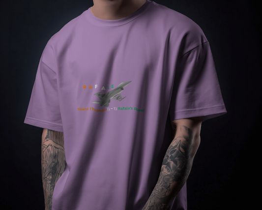Earth & Thread | Rafale Silent Thunder 100% Cotton Regular Fit T-Shirt - Premium 180 GSM Fighter Jet Graphic Tee