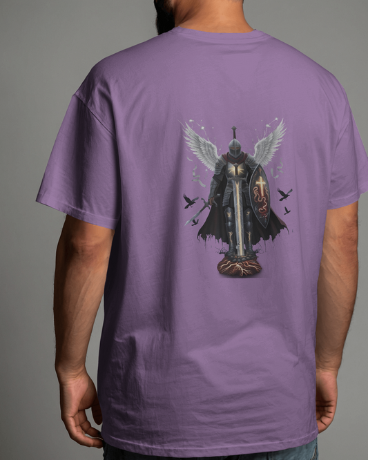 Majestic Strength in Oversized Comfort – Winged Knight Tee