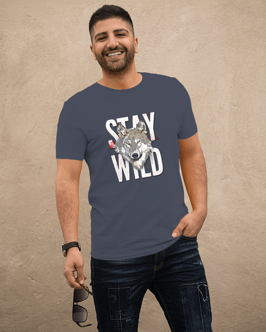 Stay Wild Wolf Tee – Smooth Comfort & Fearless Style