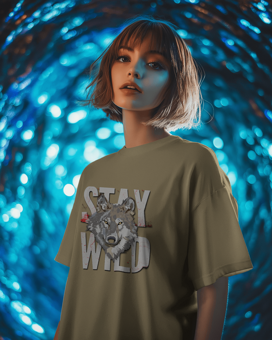 Stay Wild Wolf Tee – Smooth Comfort & Fearless Style
