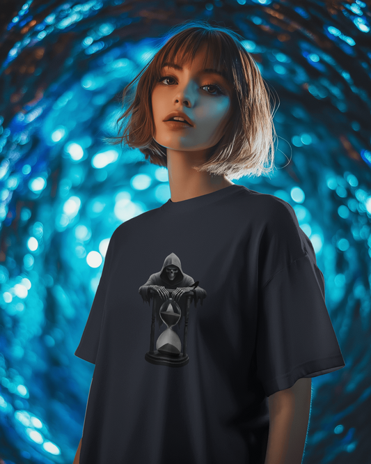 Earth & Thread | Reaper Hourglass 100% Cotton Regular Fit T-Shirt - Premium 180 GSM Dark Academia Graphic