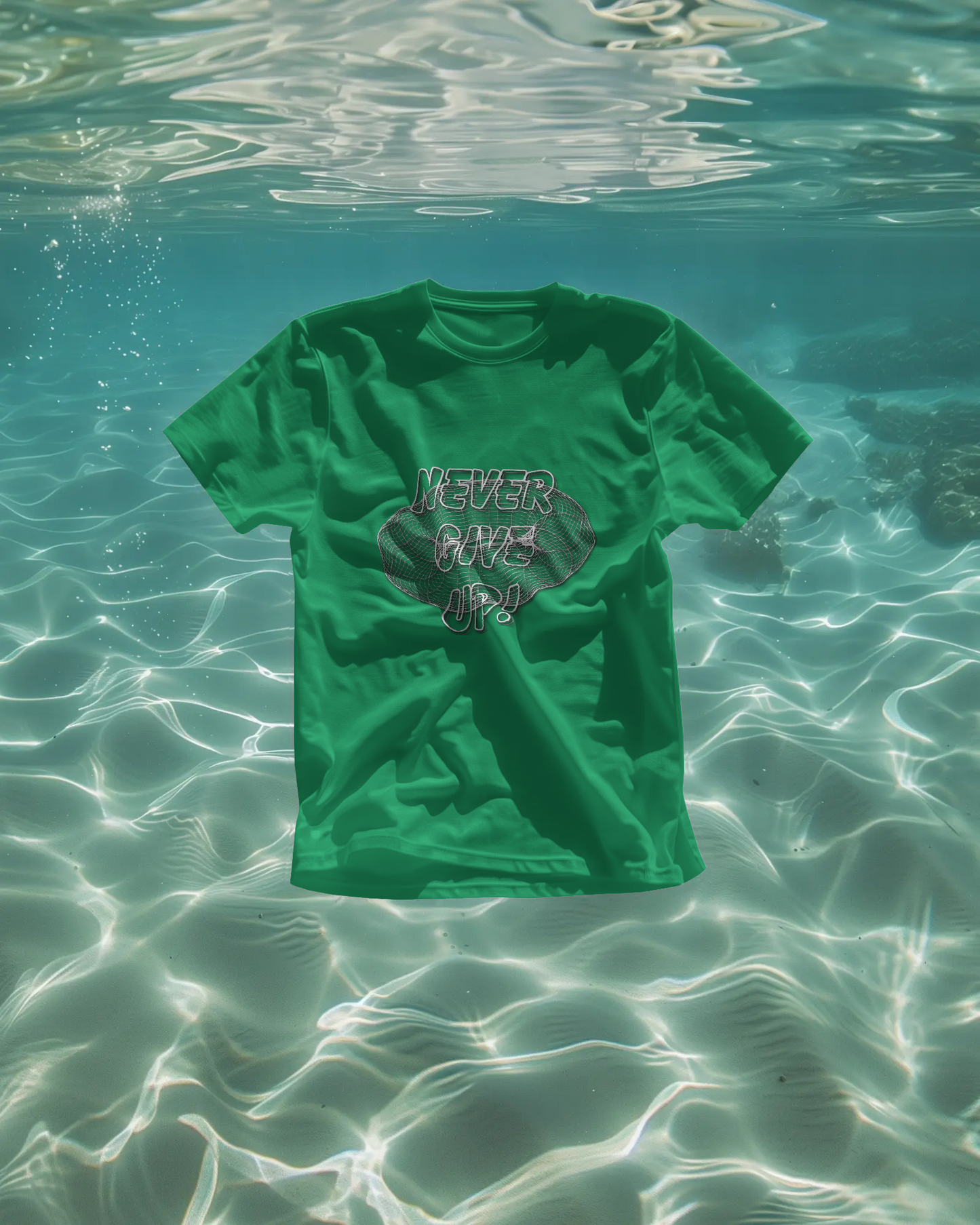 💪 Stay Motivated in Oversized Comfort – Never Give Up Tee