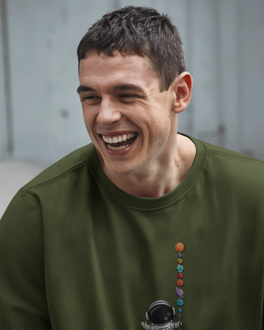 Oversized French Terry – Astronaut & Planets Tee