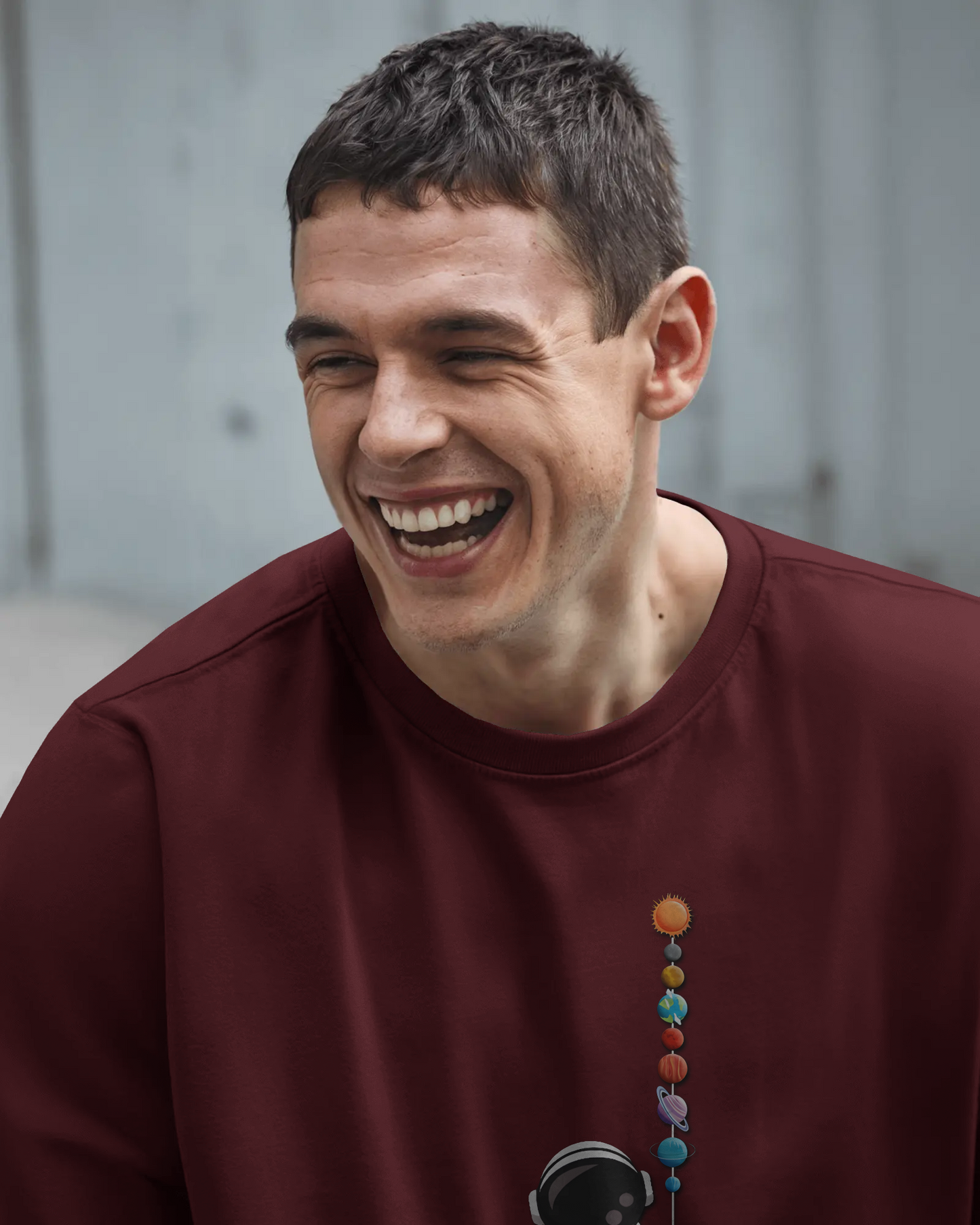 Oversized French Terry – Astronaut & Planets Tee