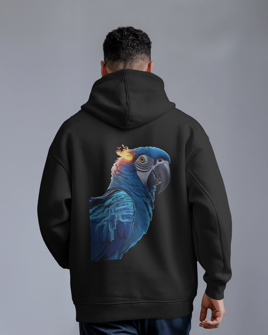 Oversized Hoodie – Blue Parrot Freedom Edition