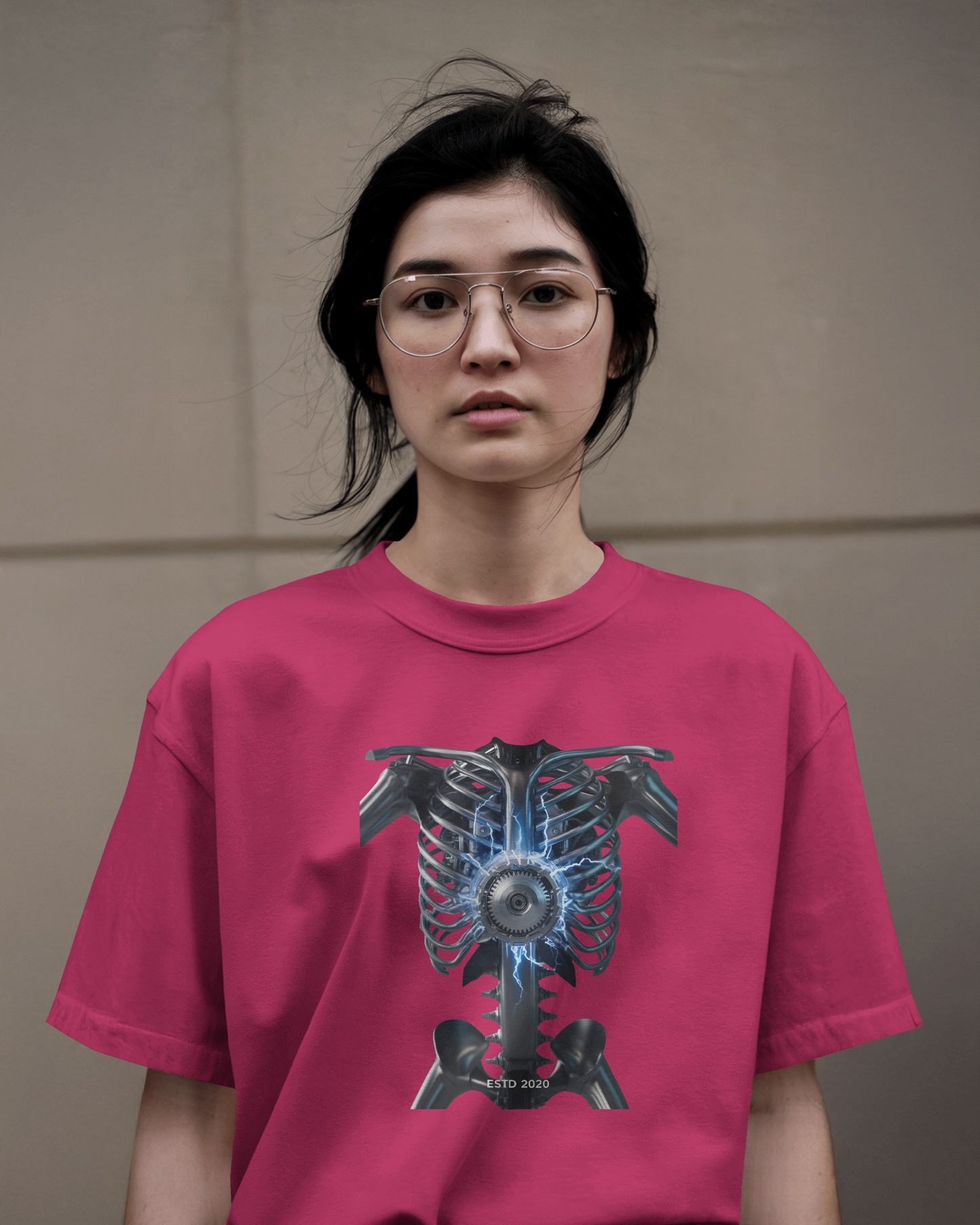 Earth & Thread | Core Energy Ribcage 100% Cotton Regular Fit T-Shirt - Premium 180 GSM Anatomical Graphic