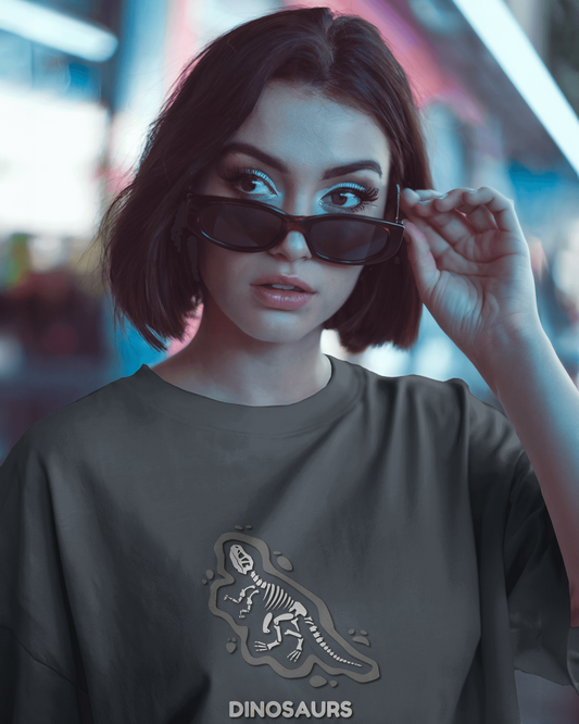 Oversized French Terry – Dinosaurs Fossil Tee