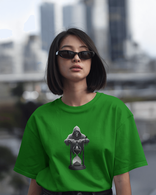 Earth & Thread | Reaper Hourglass 100% Cotton Regular Fit T-Shirt - Premium 180 GSM Dark Academia Graphic