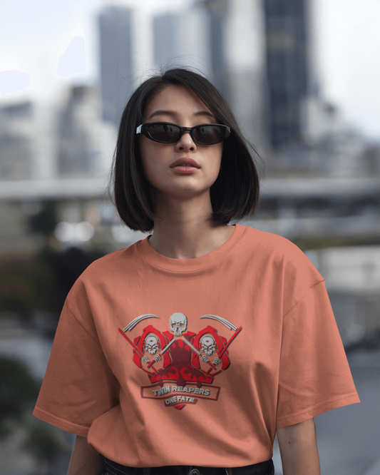 Earth & Thread | Devil Trio 100% Cotton Regular Fit T-Shirt - Premium 180 GSM Edgy Graphic Tee