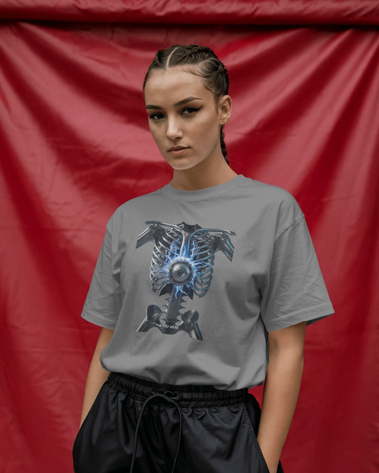 Earth & Thread | Core Energy Ribcage 100% Cotton Regular Fit T-Shirt - Premium 180 GSM Anatomical Graphic