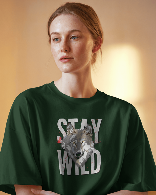 Stay Wild Wolf Tee – Smooth Comfort & Fearless Style