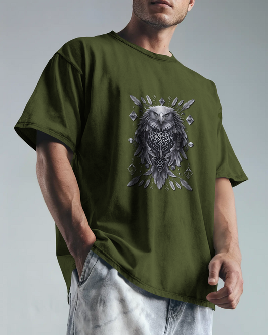 Oversized French Terry Comfort – Owl Vision Tee