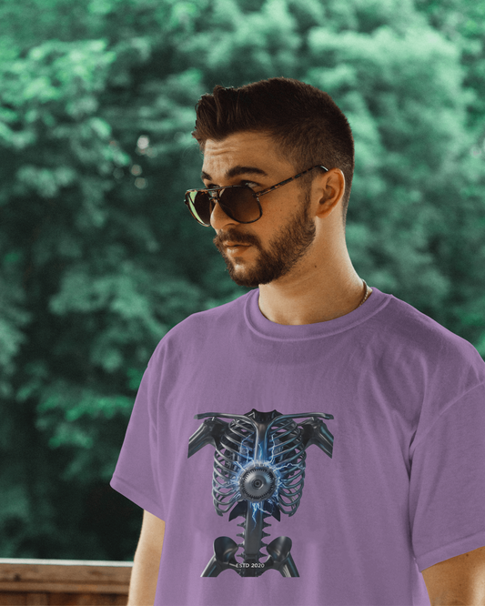 Earth & Thread | Core Energy Ribcage 100% Cotton Regular Fit T-Shirt - Premium 180 GSM Anatomical Graphic