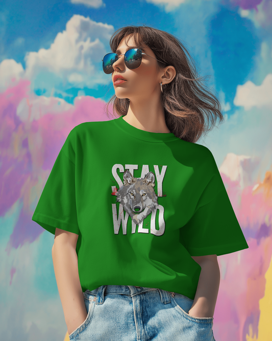 Stay Wild Wolf Tee – Smooth Comfort & Fearless Style