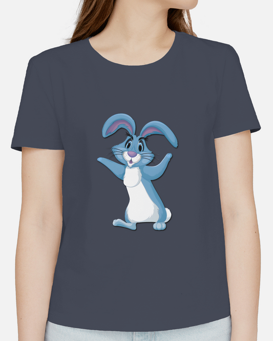 Bounce Into Comfort – Energetic Bunny Tee