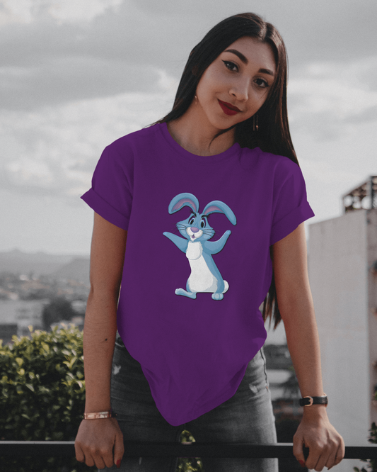 Bounce Into Comfort – Energetic Bunny Tee