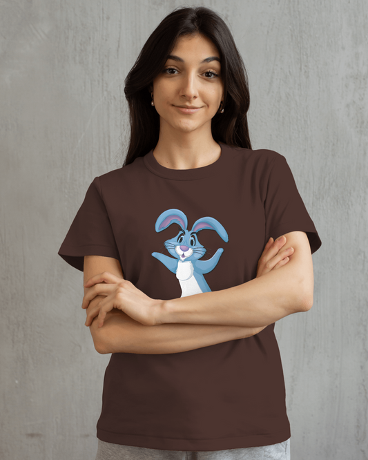 Bounce Into Comfort – Energetic Bunny Tee