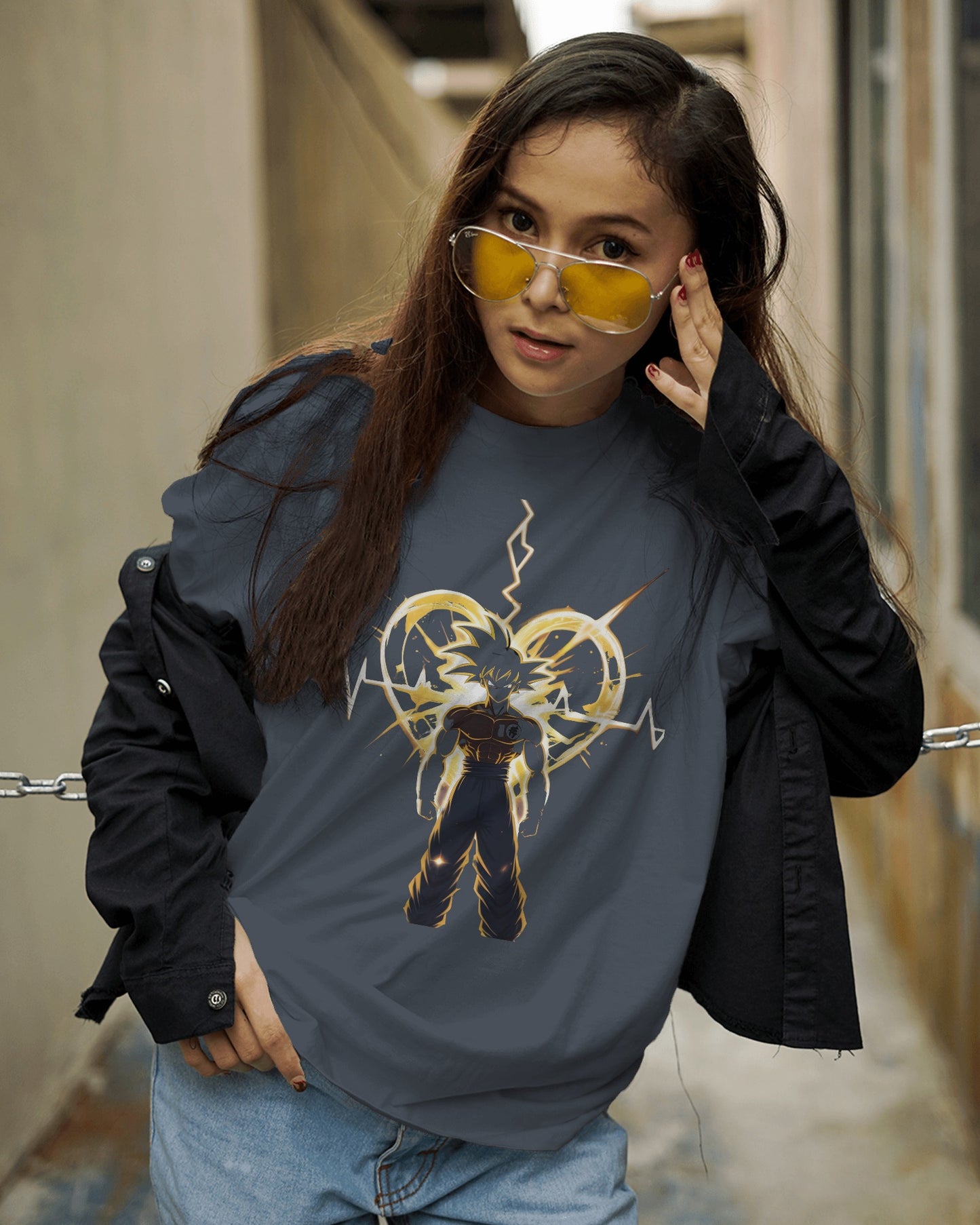 Earth & Thread | Unleashed Power 100% Cotton Oversized Tee - Premium French Terry & Bold Design