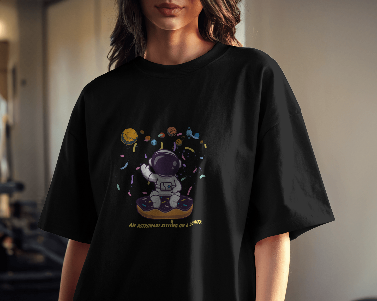 Explore the Unknown in Oversized Comfort – Astronaut Tee