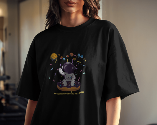 Explore the Unknown in Oversized Comfort – Astronaut Tee