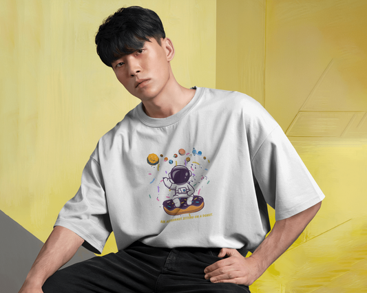 Explore the Unknown in Oversized Comfort – Astronaut Tee