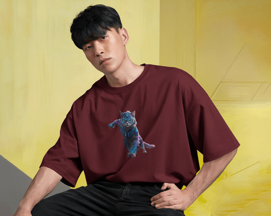 Oversized French Terry – Fierce Feline Tee