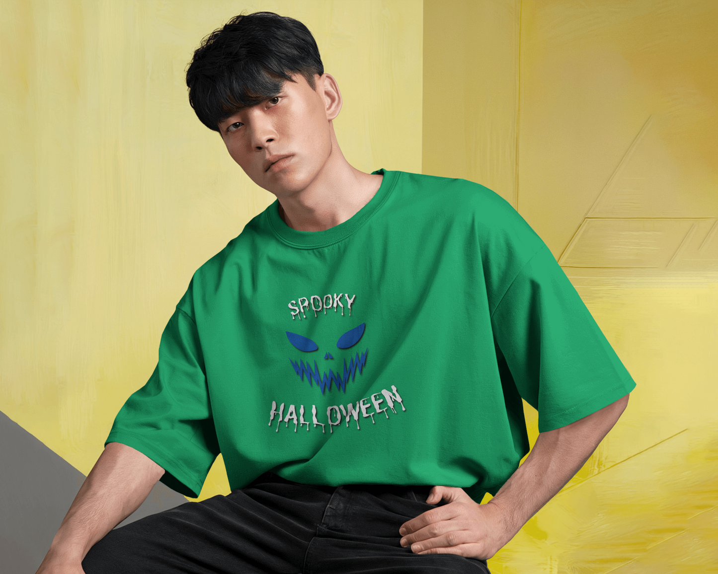 Spooky Halloween in Oversized Comfort – Creepy Tee