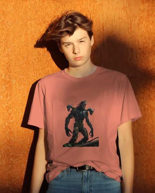 Earth & Thread | Cyber Creature 100% Cotton Regular Fit T-Shirt - Premium 180 GSM Sci-Fi Graphic Tee