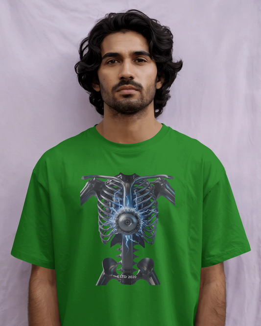 Earth & Thread | Core Energy Ribcage 100% Cotton Regular Fit T-Shirt - Premium 180 GSM Anatomical Graphic