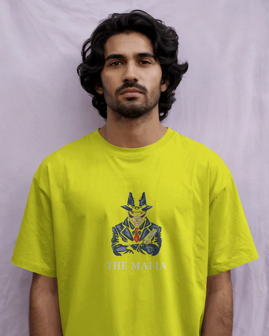 Earth & Thread | The Mafia 100% Cotton Regular Fit T-Shirt - Premium 180 GSM Gangster Persona Graphic Tee