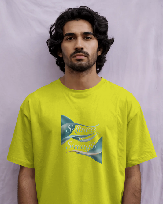 Earth & Thread | Softness Is Strength 100% Cotton Regular Fit T-Shirt - Premium 180 GSM Empowering Tee