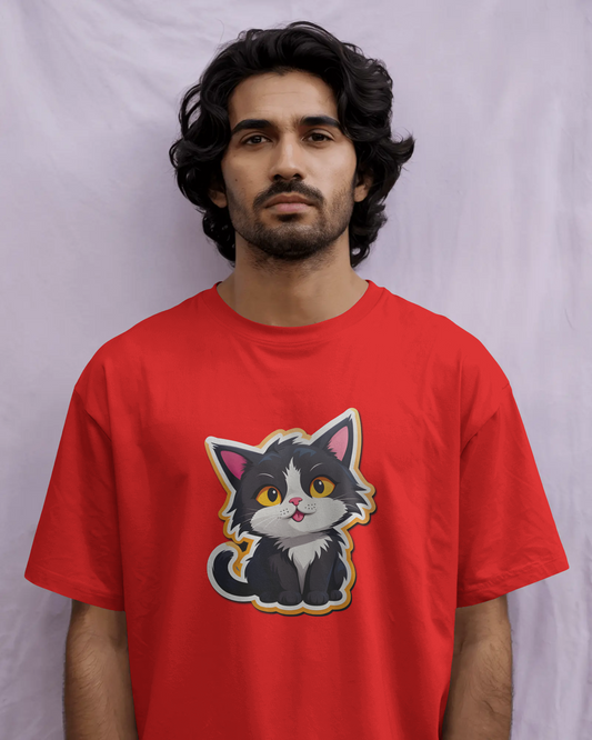 Earth & Thread | Cuddly Kitten 100% Cotton Regular Fit T-Shirt - Premium 180 GSM Adorable Pet Graphic Tee