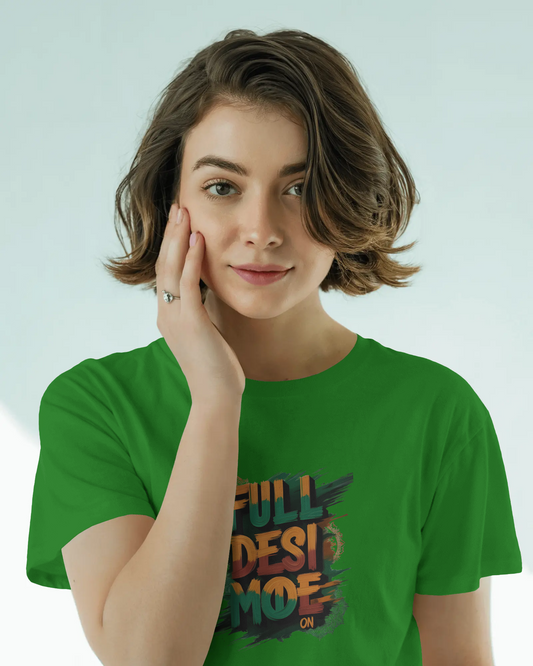 Earth & Thread | FULL DESI MODE 100% Cotton Regular Fit T-Shirt - Premium Vibrant Cultural Tee