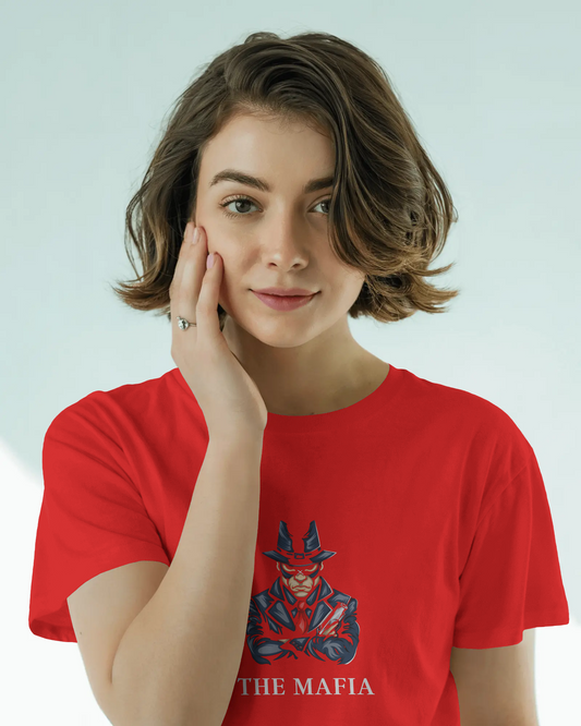 Earth & Thread | The Mafia 100% Cotton Regular Fit T-Shirt - Premium 180 GSM Gangster Persona Graphic Tee
