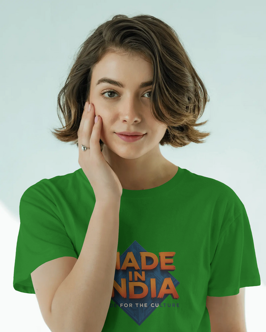 Earth & Thread | MADE IN INDIA 100% Cotton Regular Fit T-Shirt - Premium 180 GSM Patriotic Cultural Tee